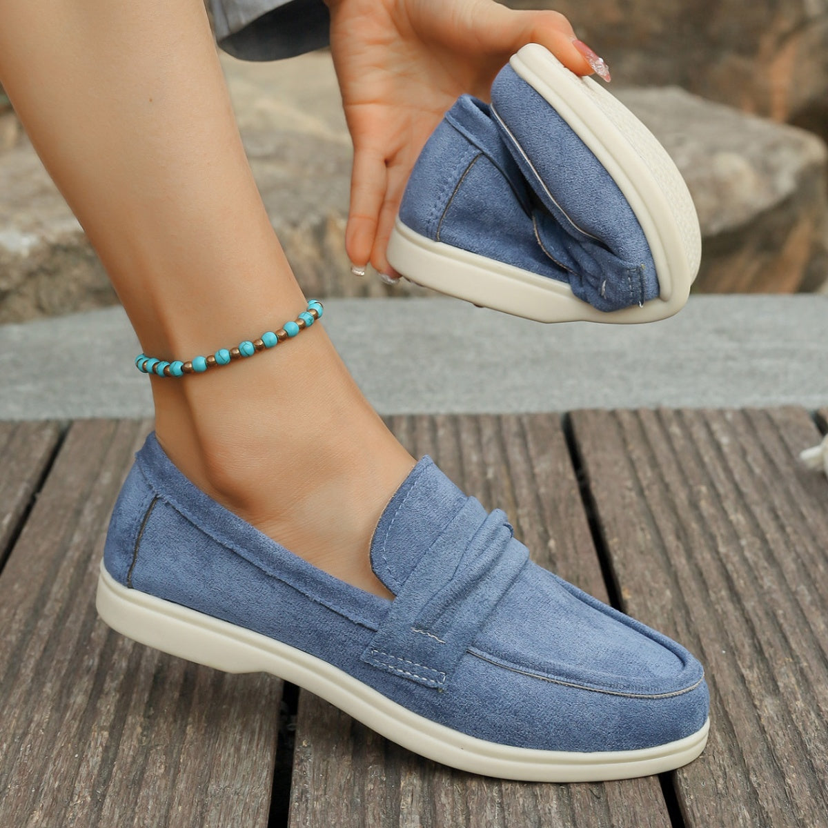Round Toe Slip-Ons