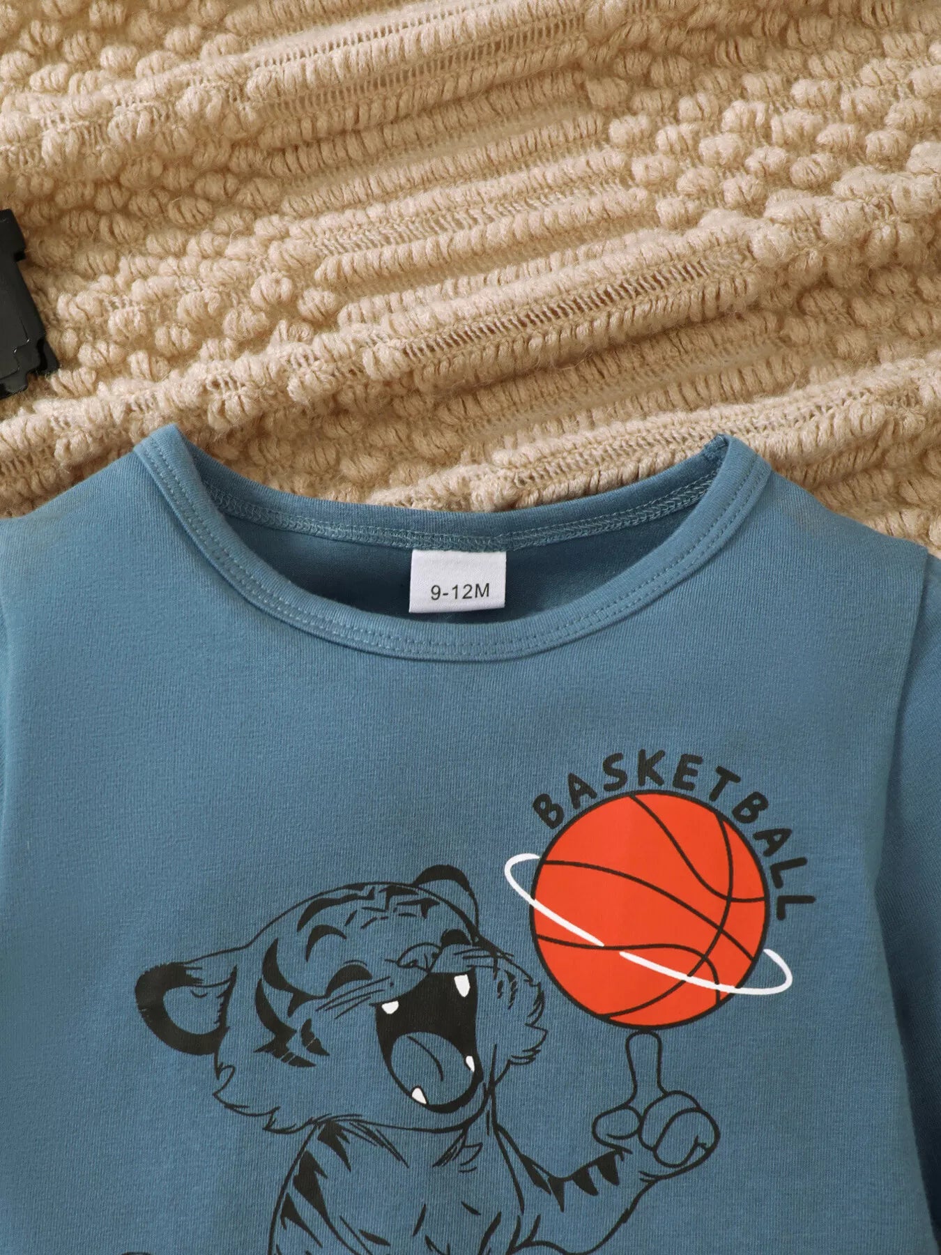 Children's Tiger Basketball Graphic Top and Pants Casual Set