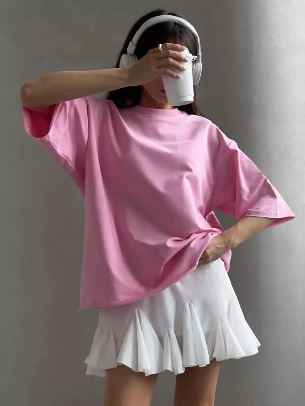 Round Neck Half Sleeve Oversized T-Shirt