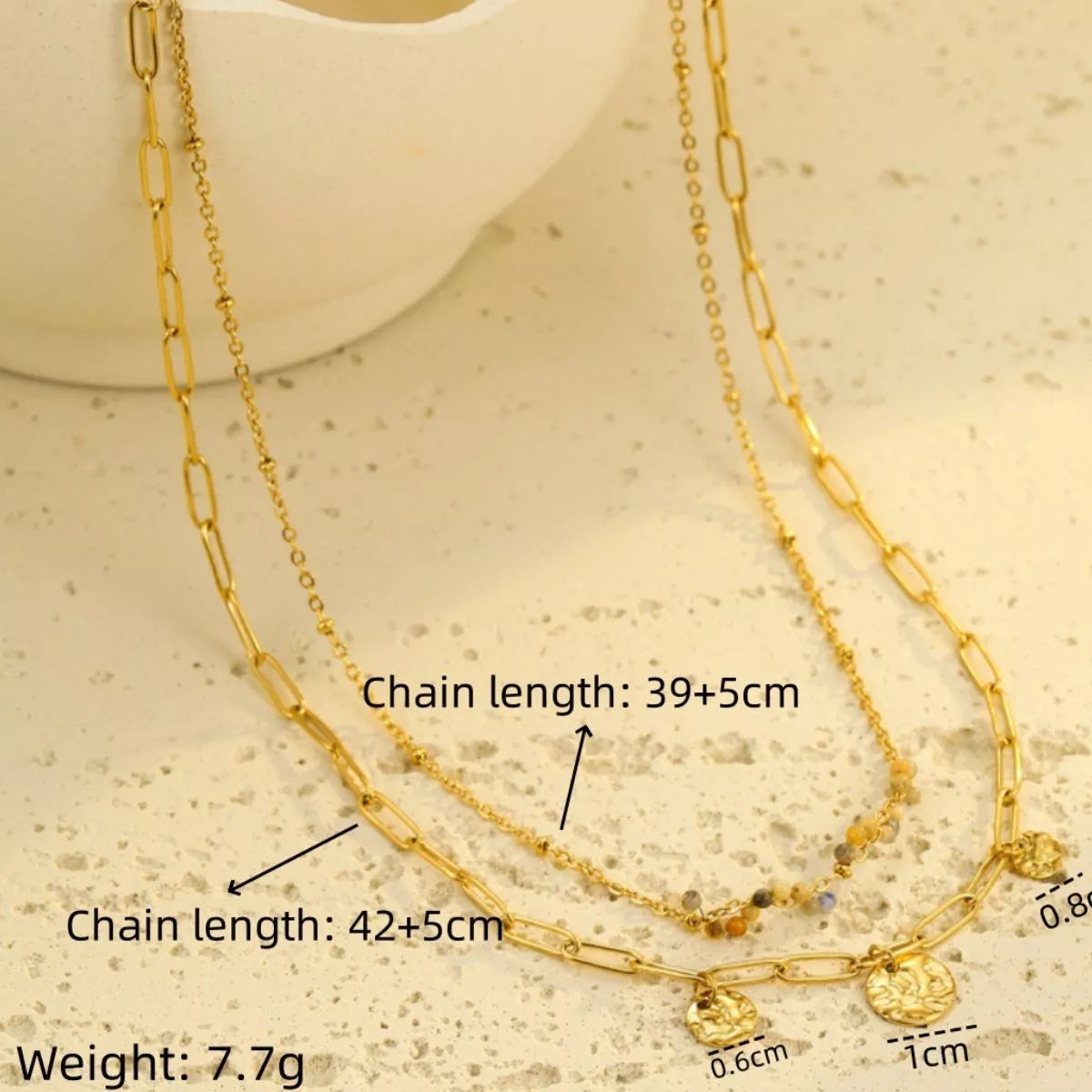 18K Gold-Plated Double-Layered Necklace