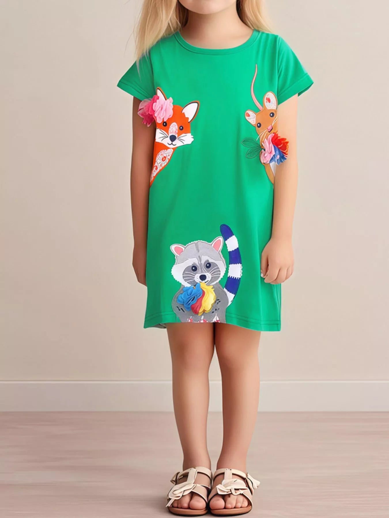 Children's Cartoon Animal Casual Dress