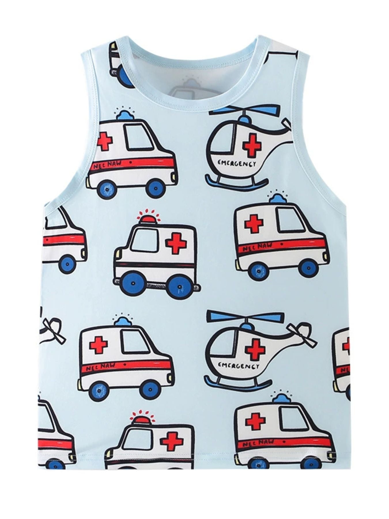 Children's Vehicle Print Tank