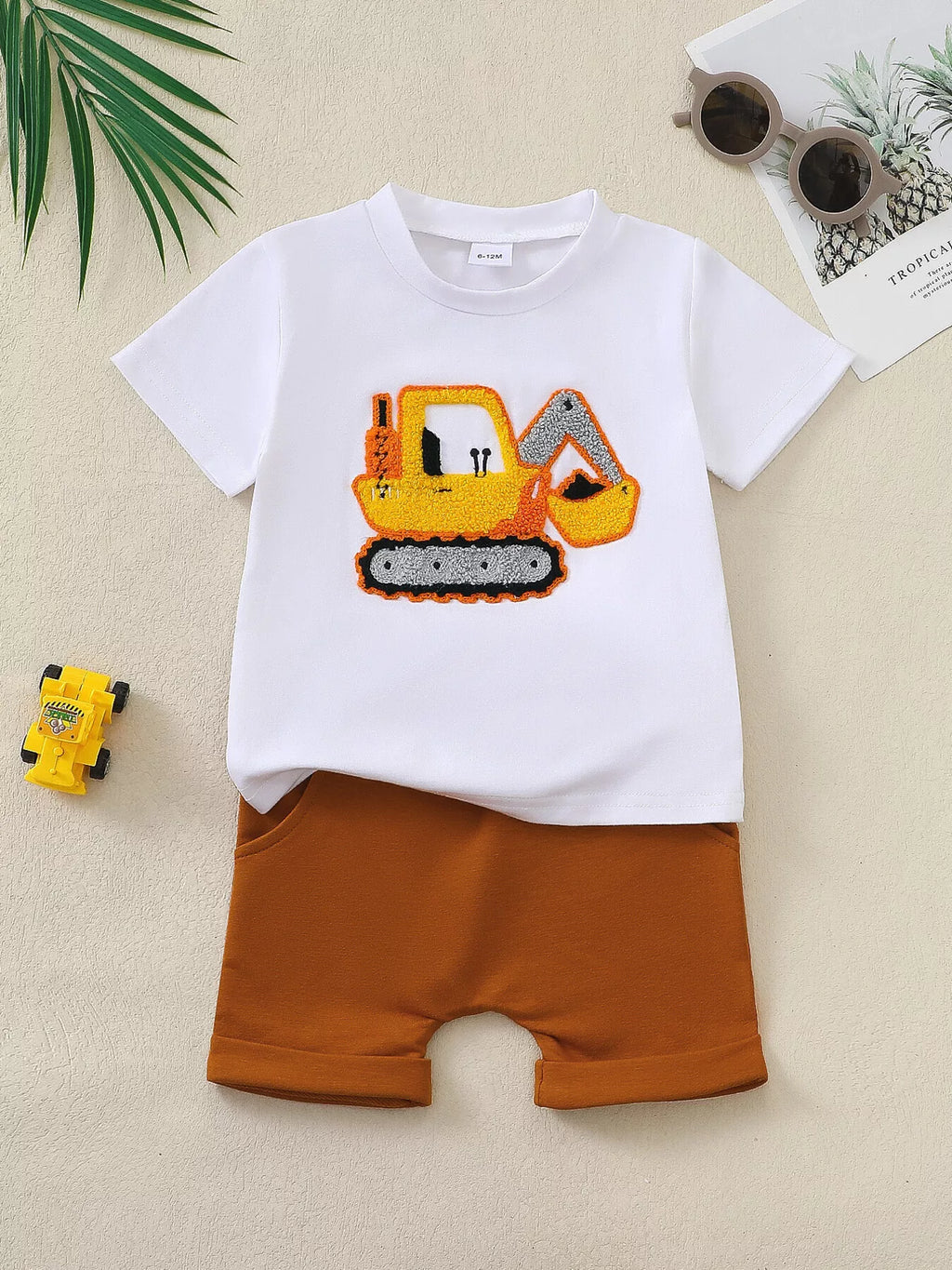 Children's Embroidered T-shirt & Shorts Set