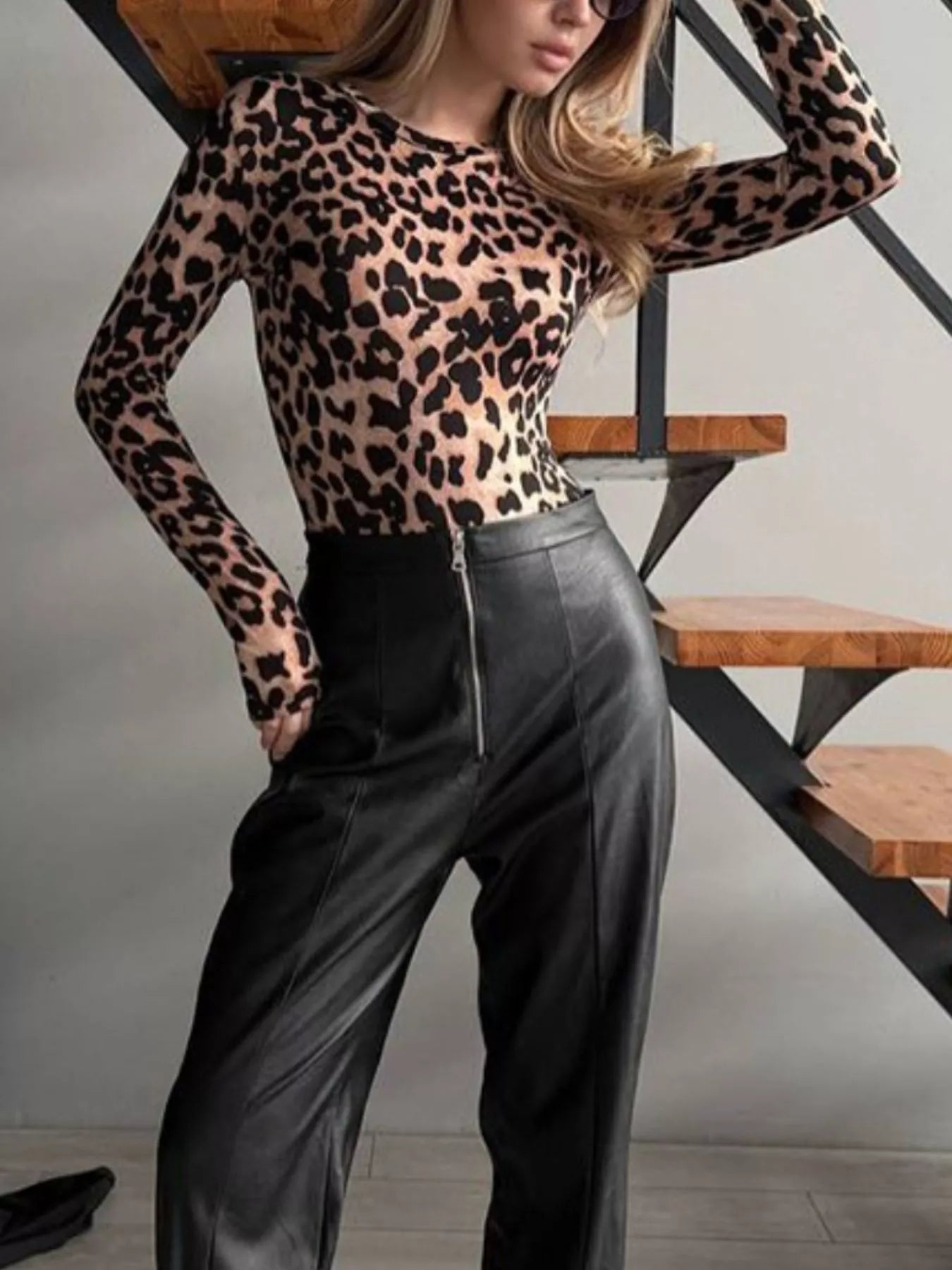 Leopard Long Sleeve Bodysuit