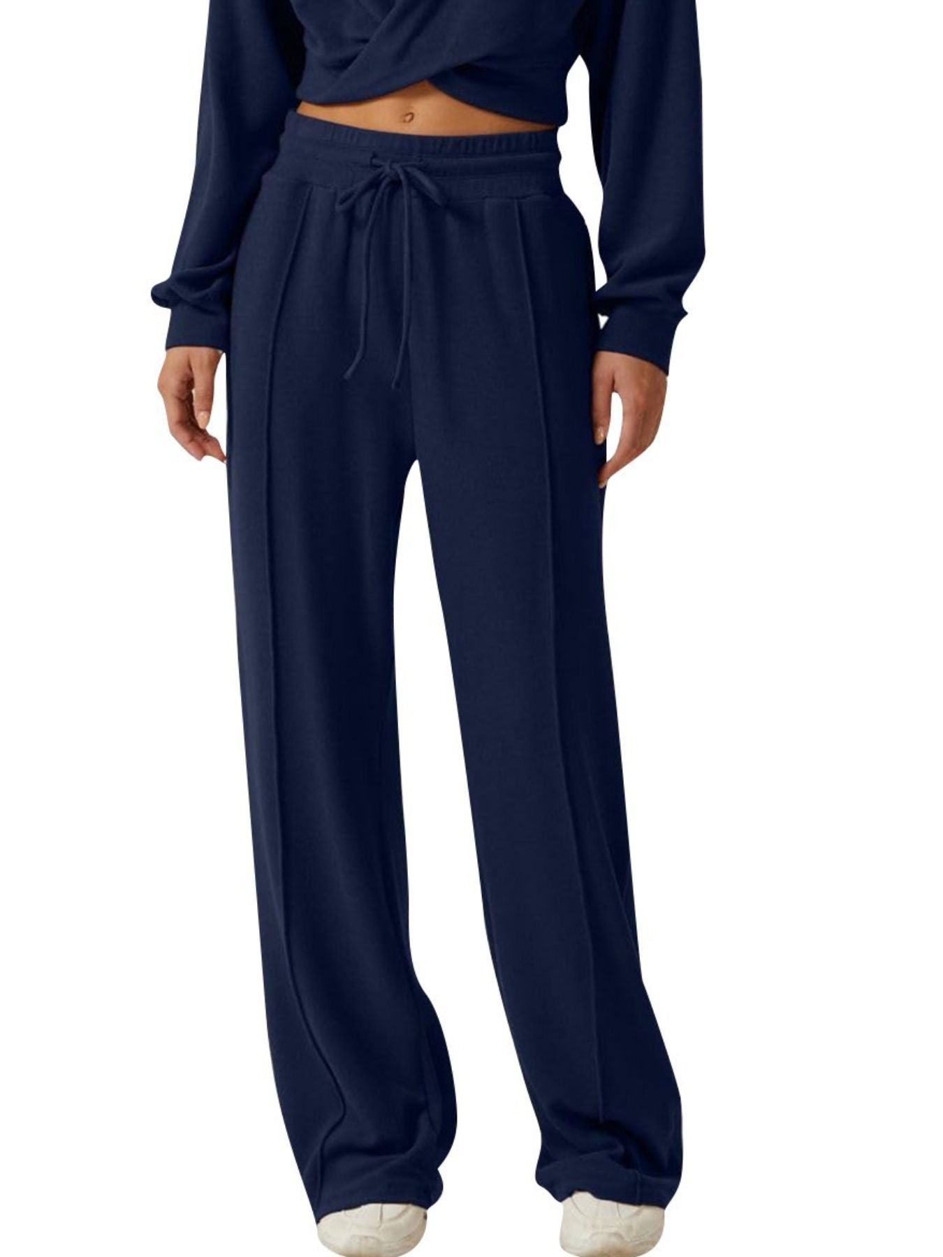 Twist-Front Long Sleeve Top and Pants Set