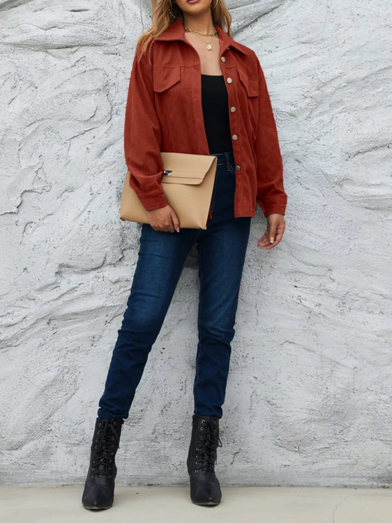 Corduroy Button-Down Shacket