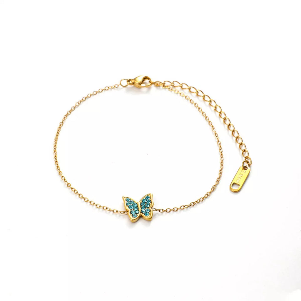 18K Gold-Plated Butterfly Adjustable Bracelet