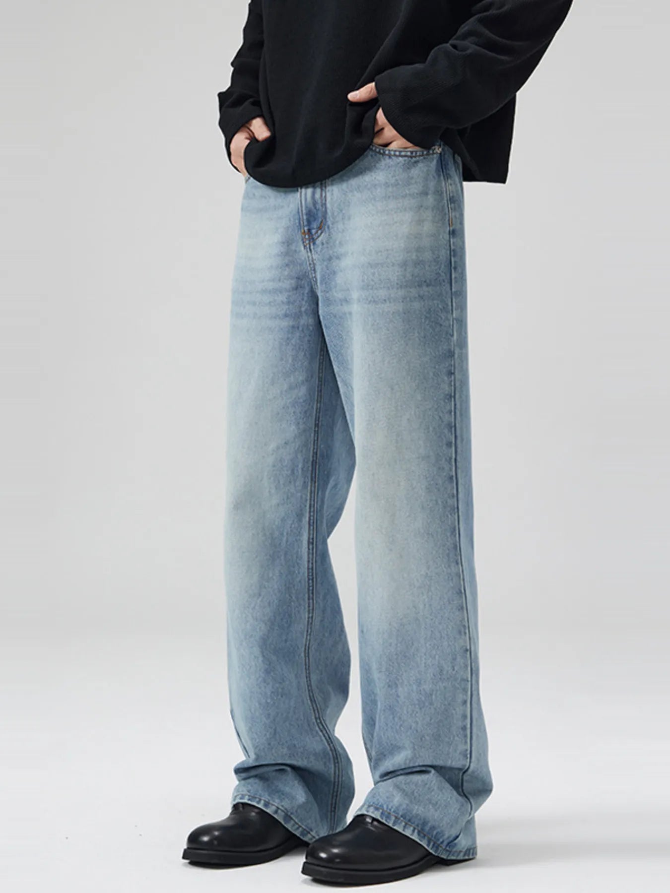 Men's Full Size Wide Leg Jeans Plus Size
