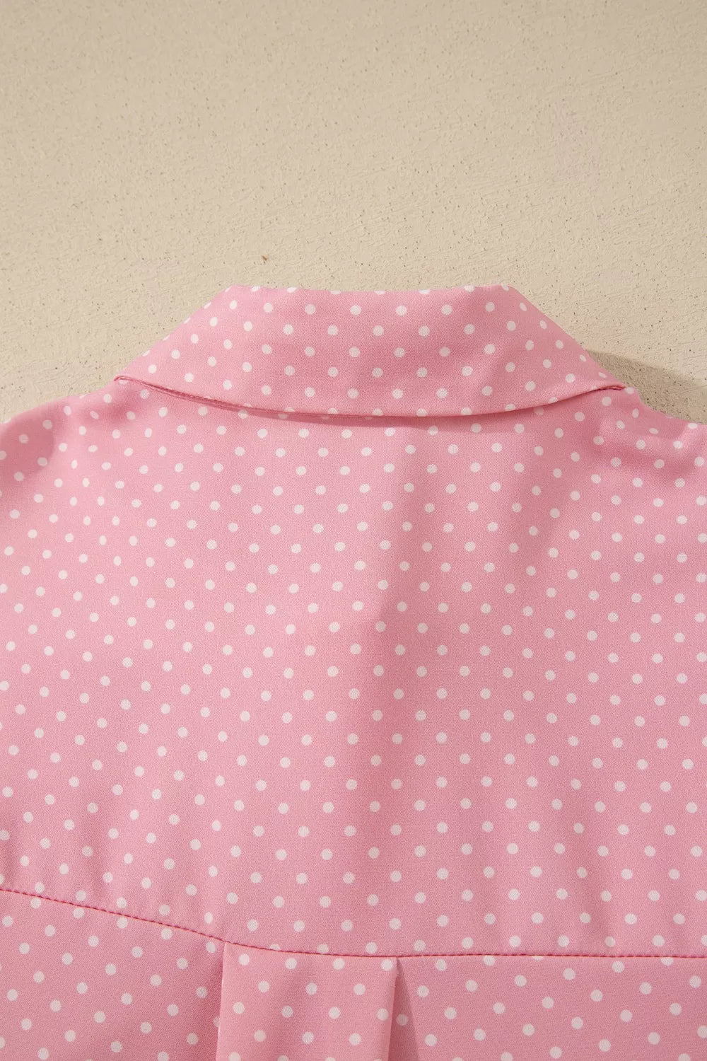 Casual Polka Dot Print Button Down Shirt