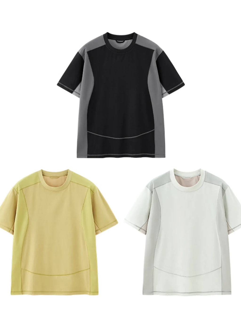Men's Contrast Stitching Relaxed Fit T-Shirt