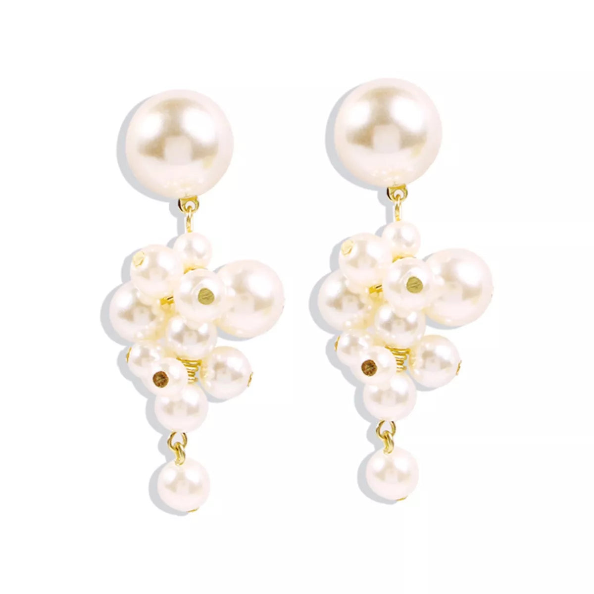 Pearl Cluster Dangle Earrings