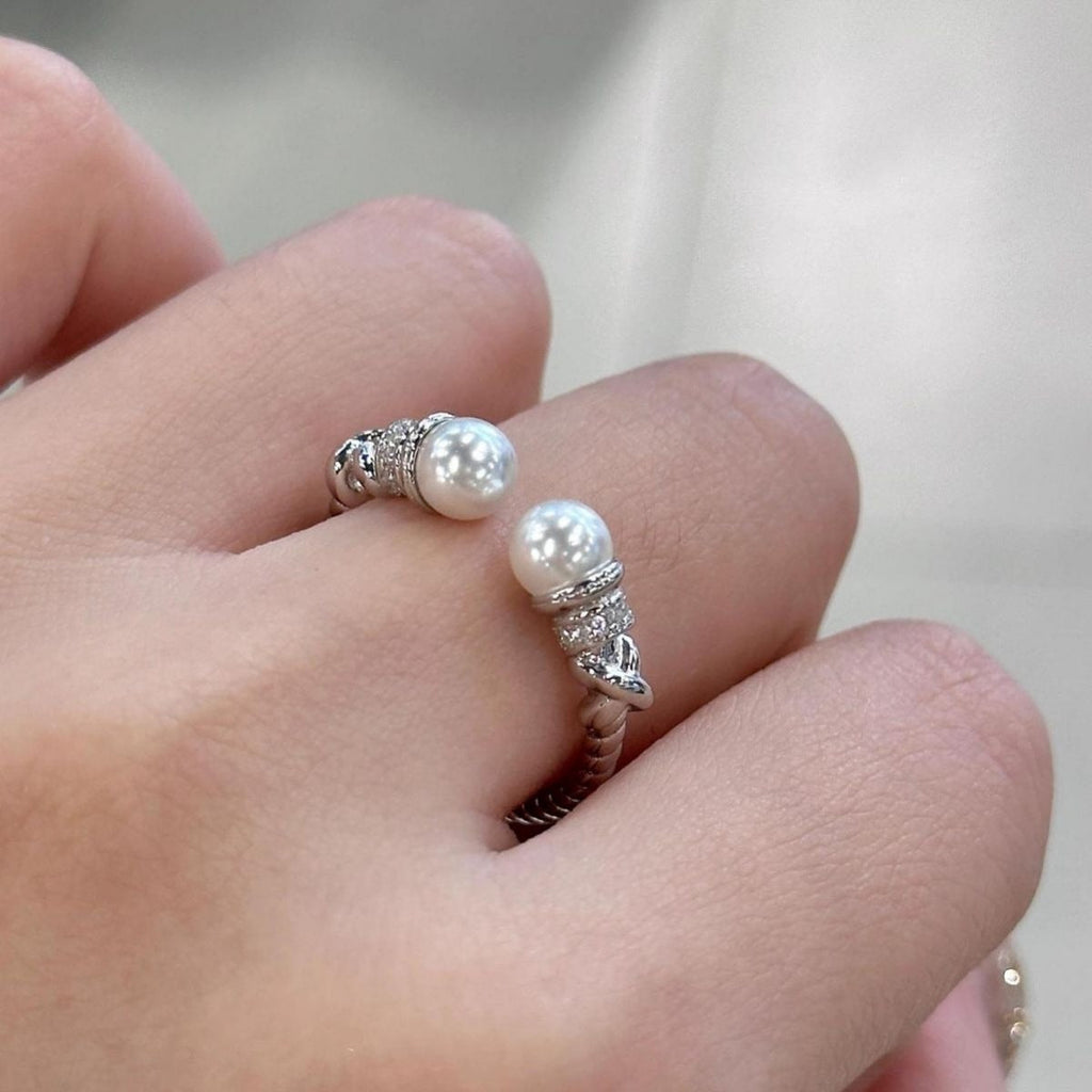 Pearl Open Cuff Ring