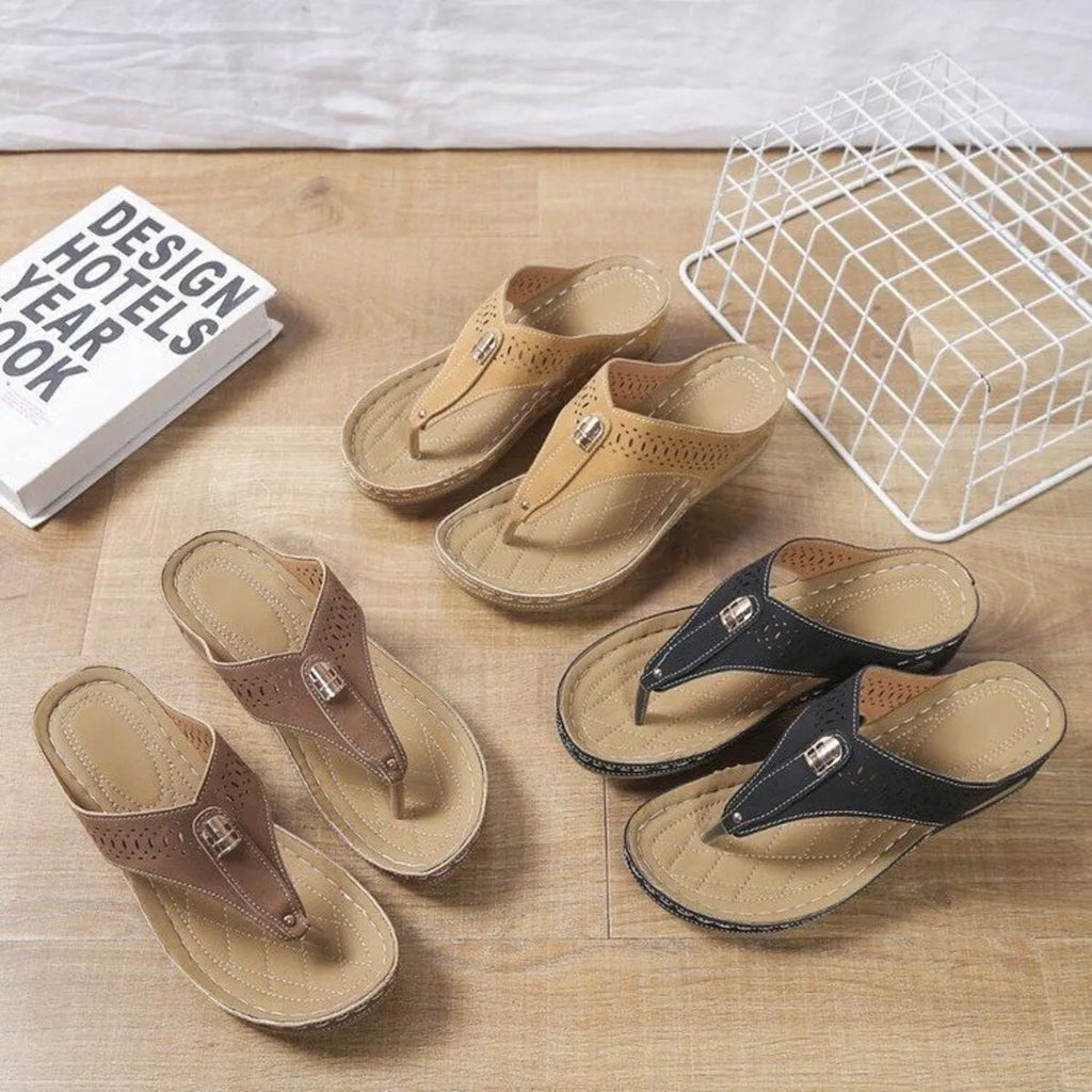 Toe Post Wedge Sandals