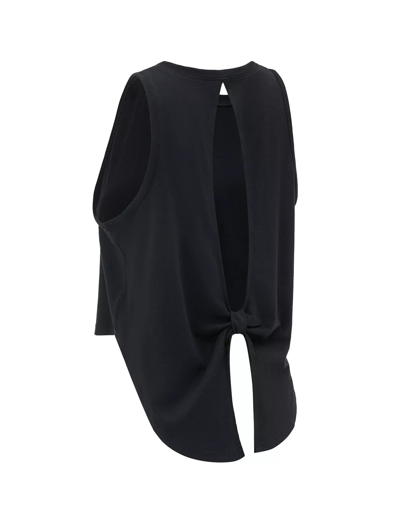 Cutout Back Round Neck Active Tank