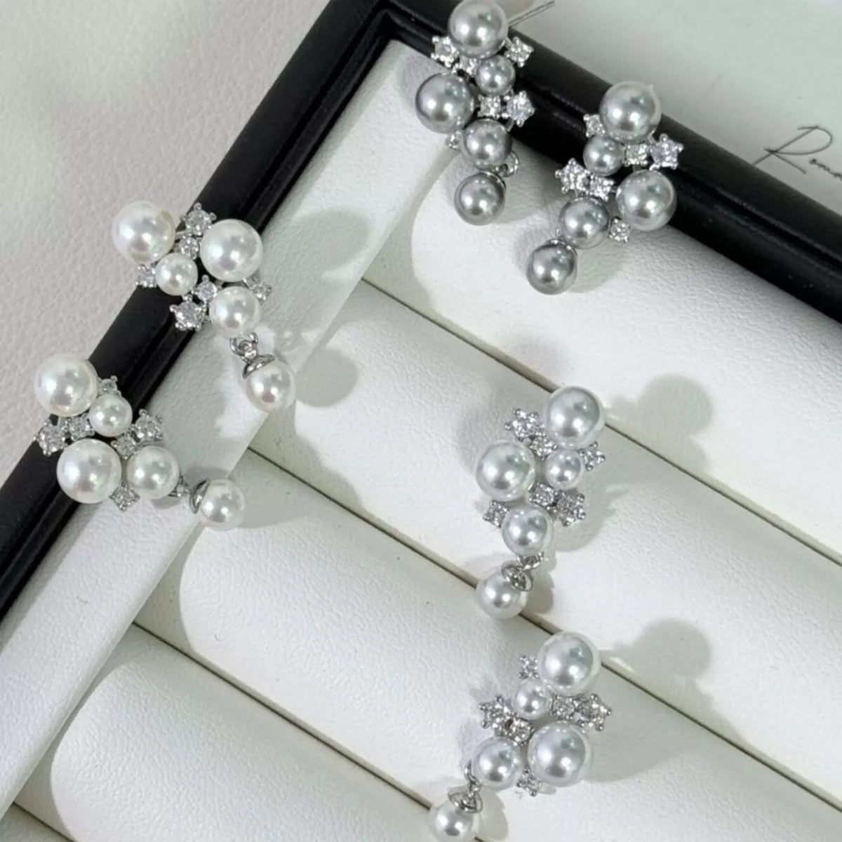 Pearl Cluster Earrings