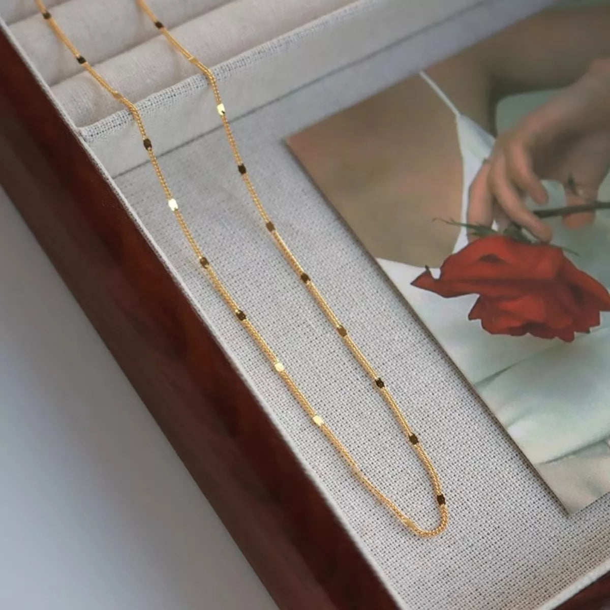 18K Gold-Plated 925 Sterling Silver Chain Necklace