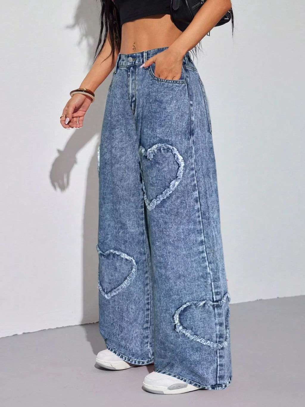 Heart Wide Leg Jeans