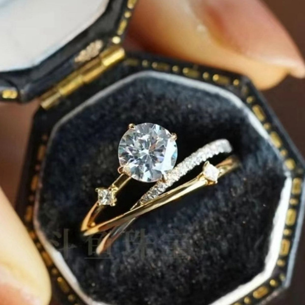 1 Carat 925 Sterling Silver Moissanite Ring