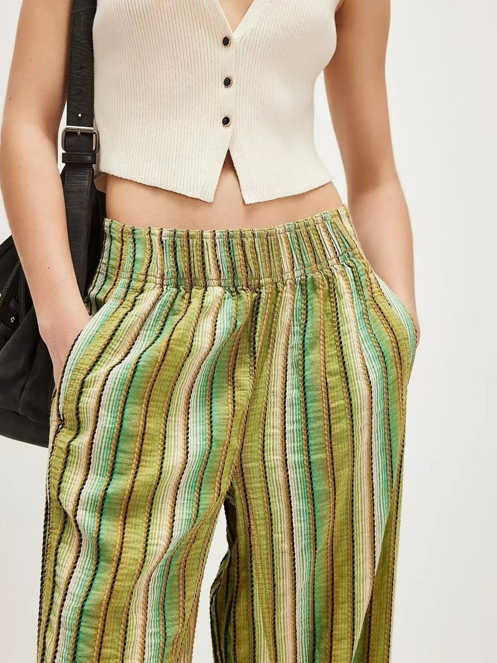 Striped Wide Leg Pants
