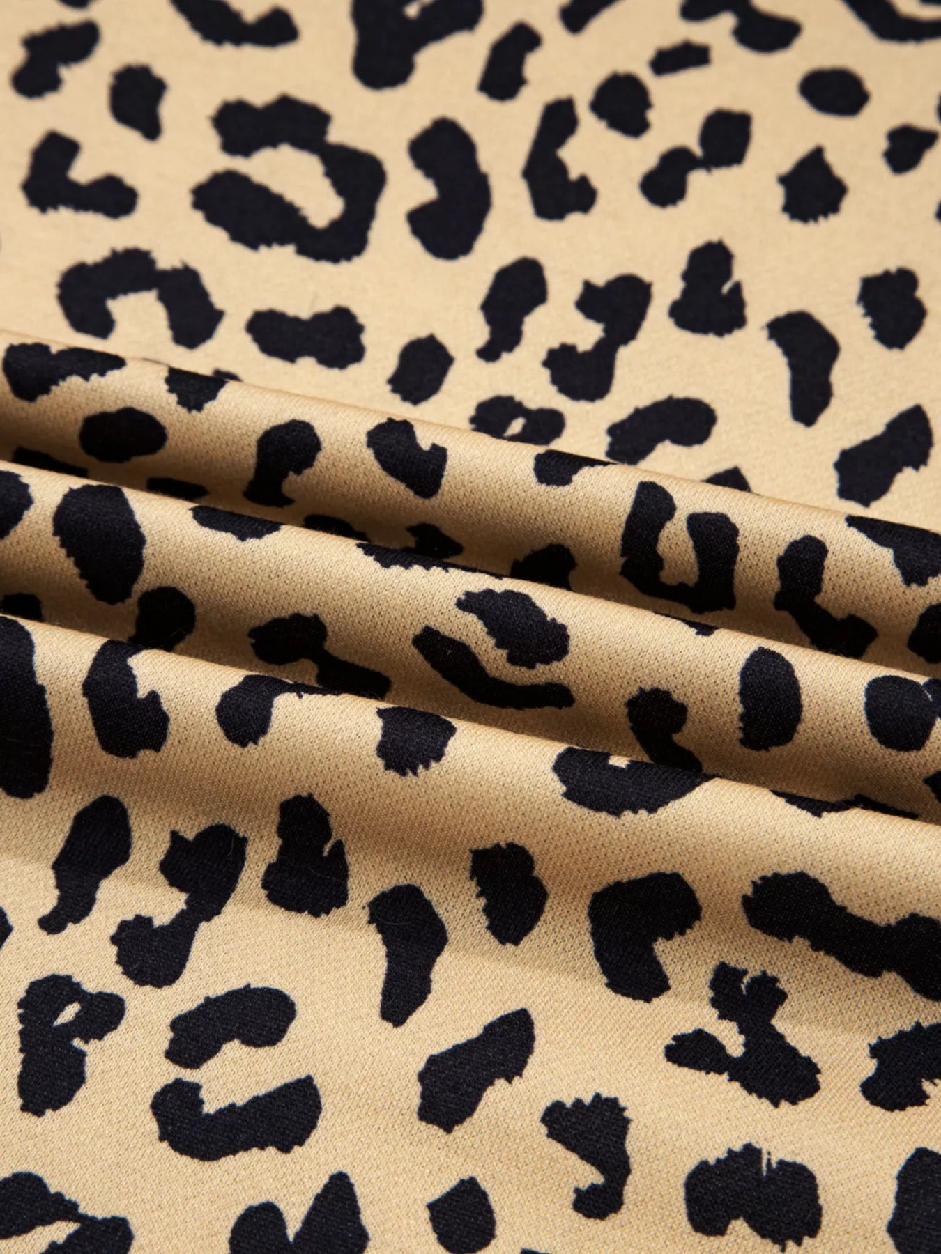 Stripe Color Block Patchwork Leopard Casual Sweatshirt with Slits