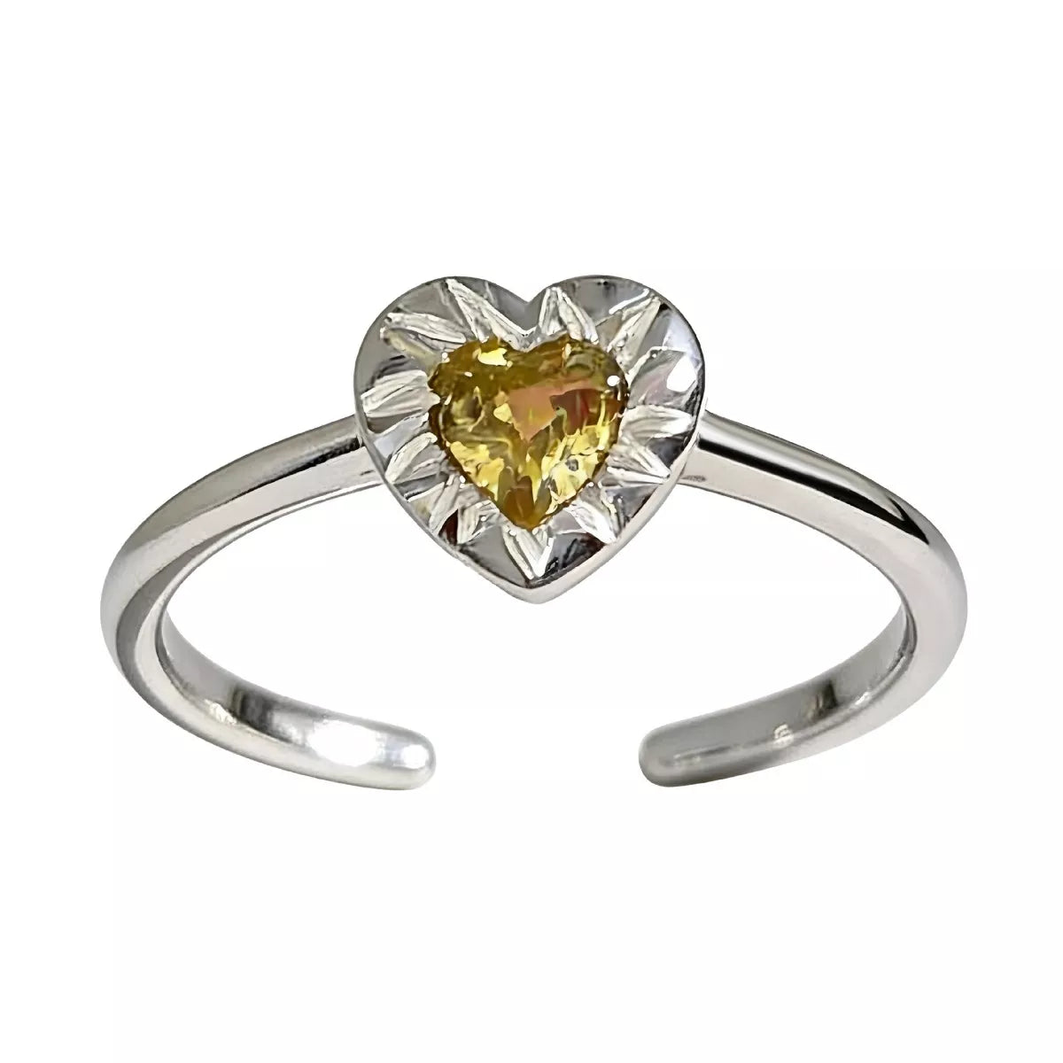 Heart-Shaped Open Ring