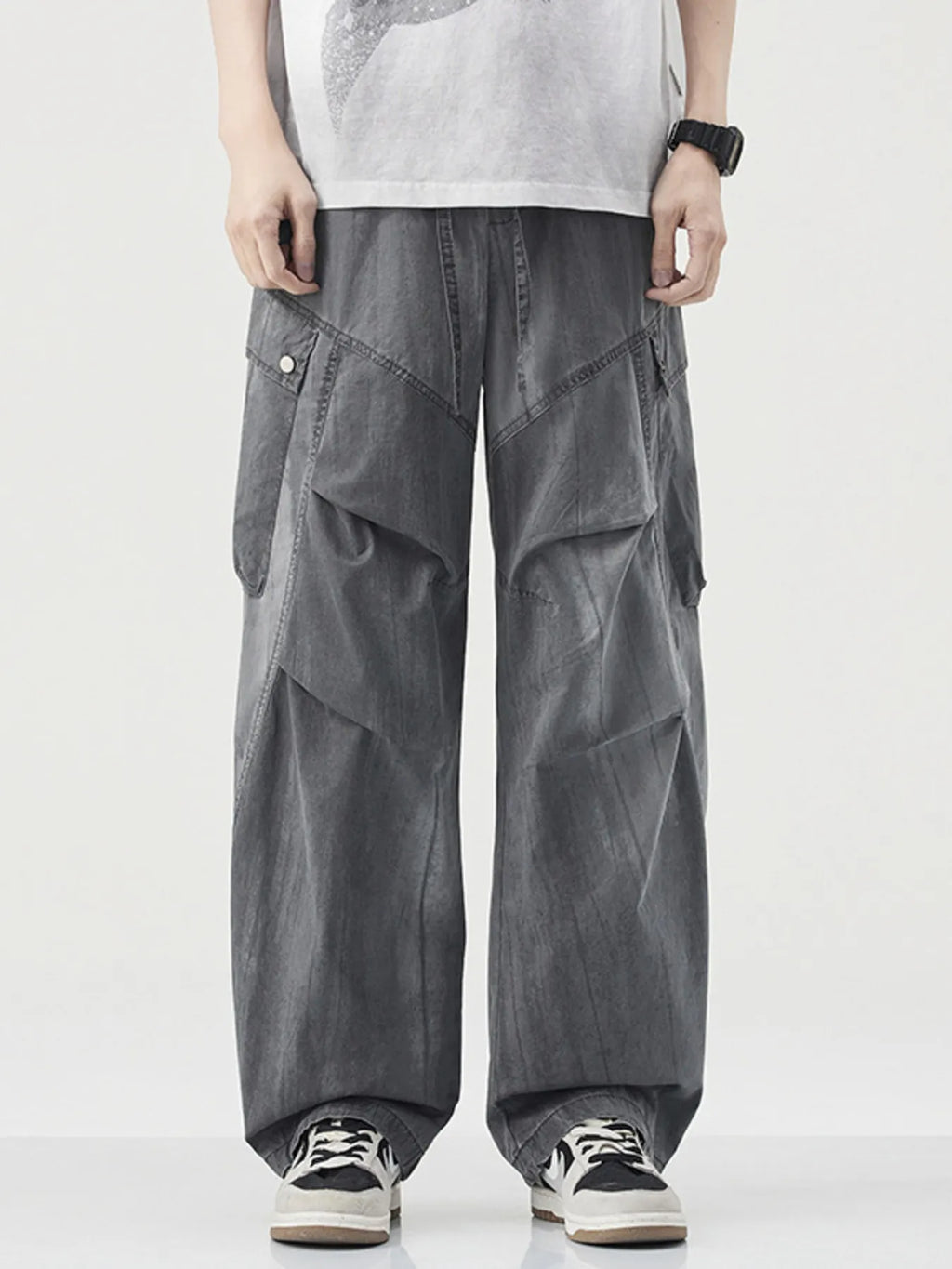 Men's Wide Leg Drawstring Pants