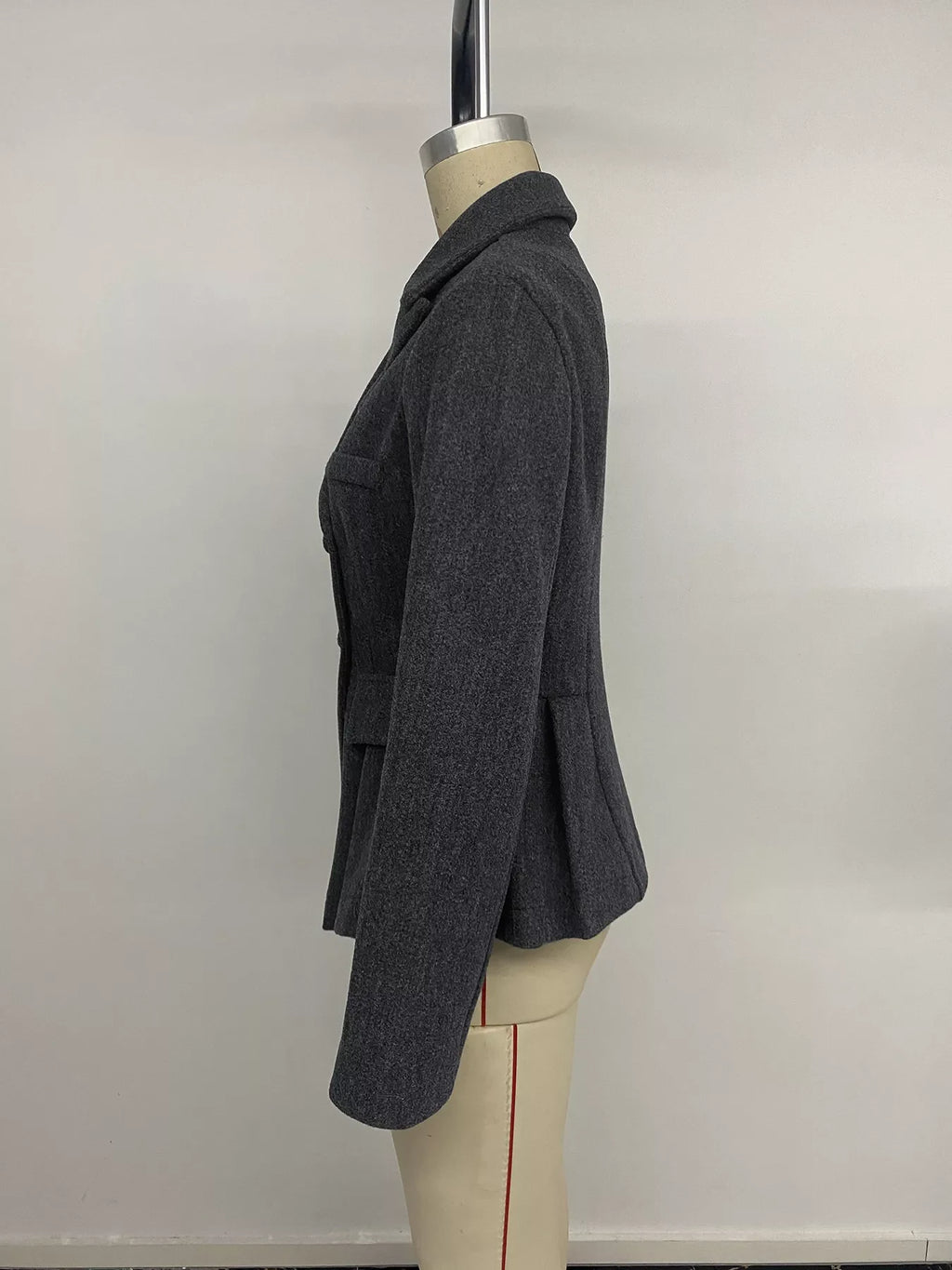 Double-Breasted Peplum Blazer