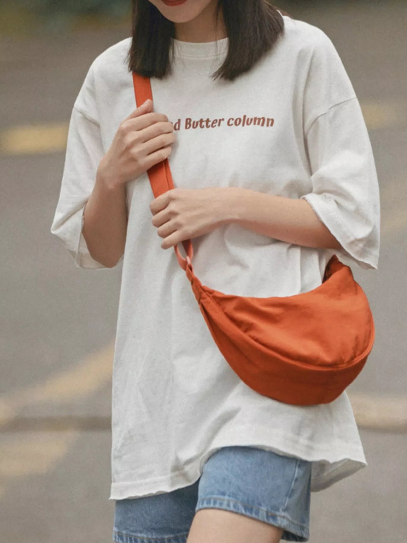 Casual Lightweight Crescent Crossbody Bag