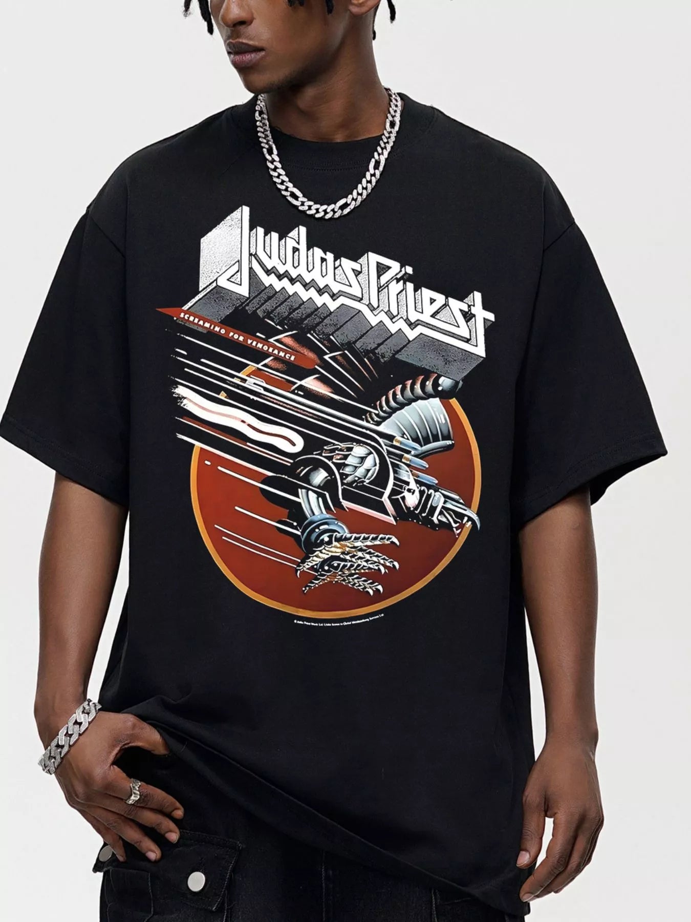 Men's Graphic Round Neck Oversized T-Shirt