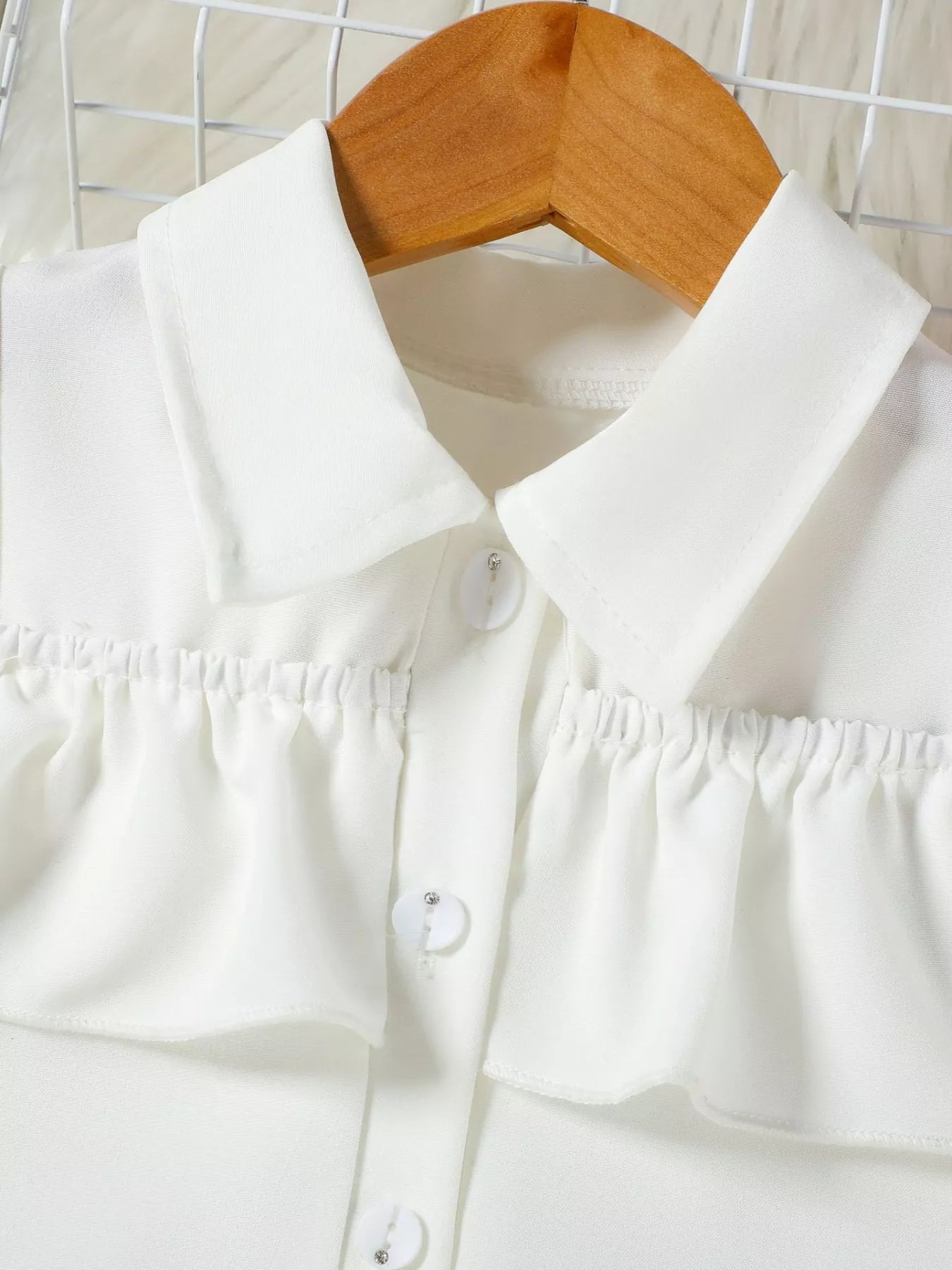 Children's Ruffle Cold Shoulder Top & Shorts Set