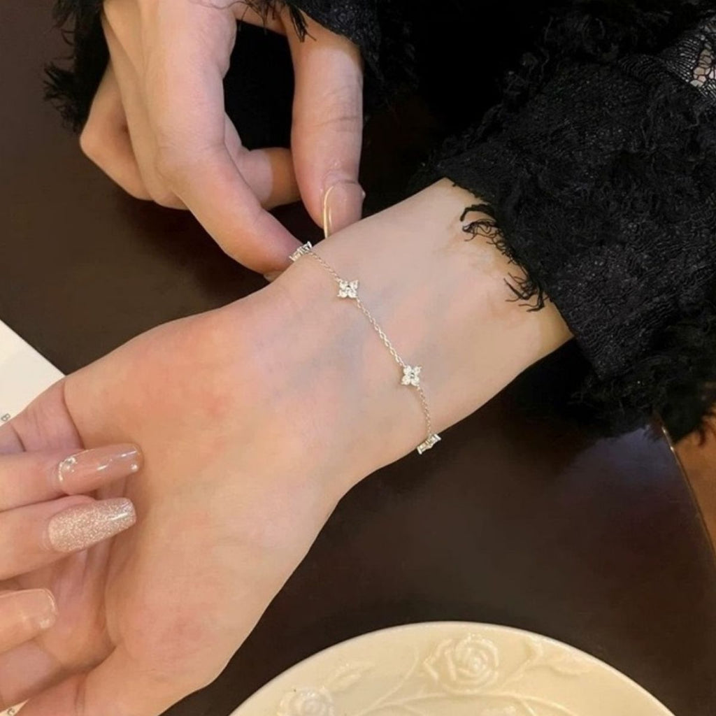 Four-Leaf Clover Charm Bracelet