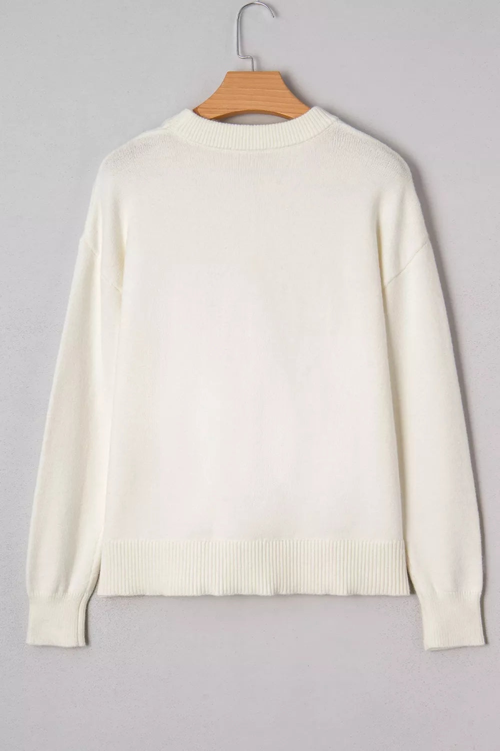 Sequin Bow Embellished Pullover Sweater