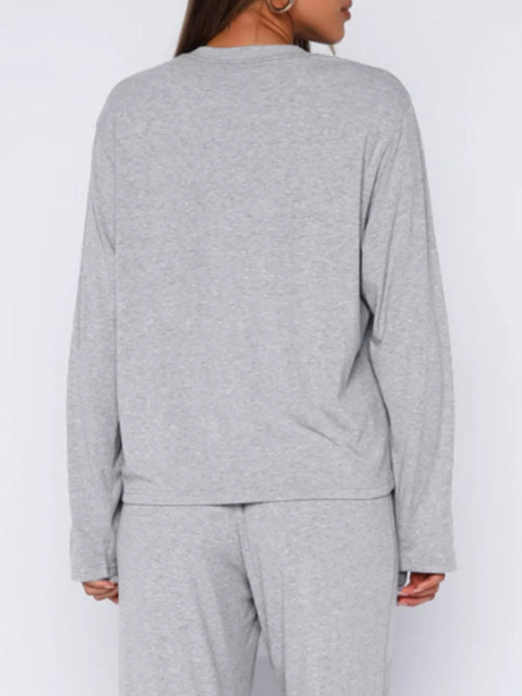 Relaxed Fit Long Sleeve Top and Pants Set