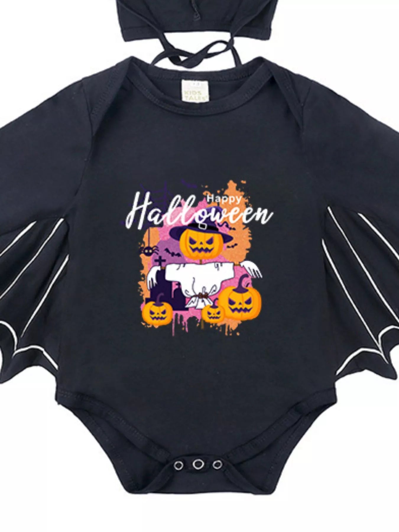 Children's Halloween Bat Bodysuit & Hat Costume Set