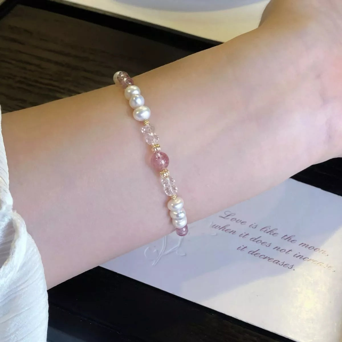 Pearl & Crystal Beaded Bracelet
