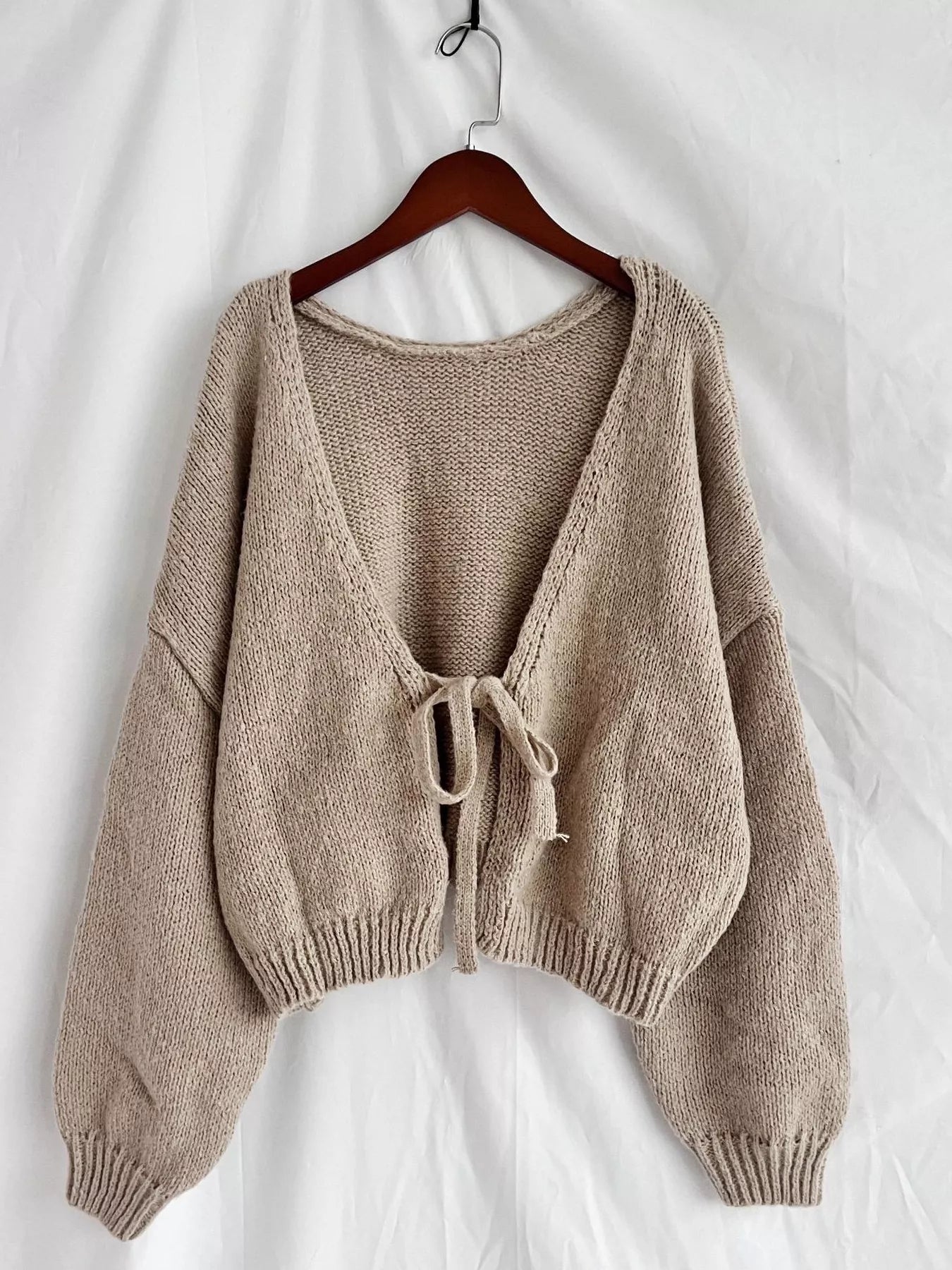 Chunky Knit Tie-Front Cardigan