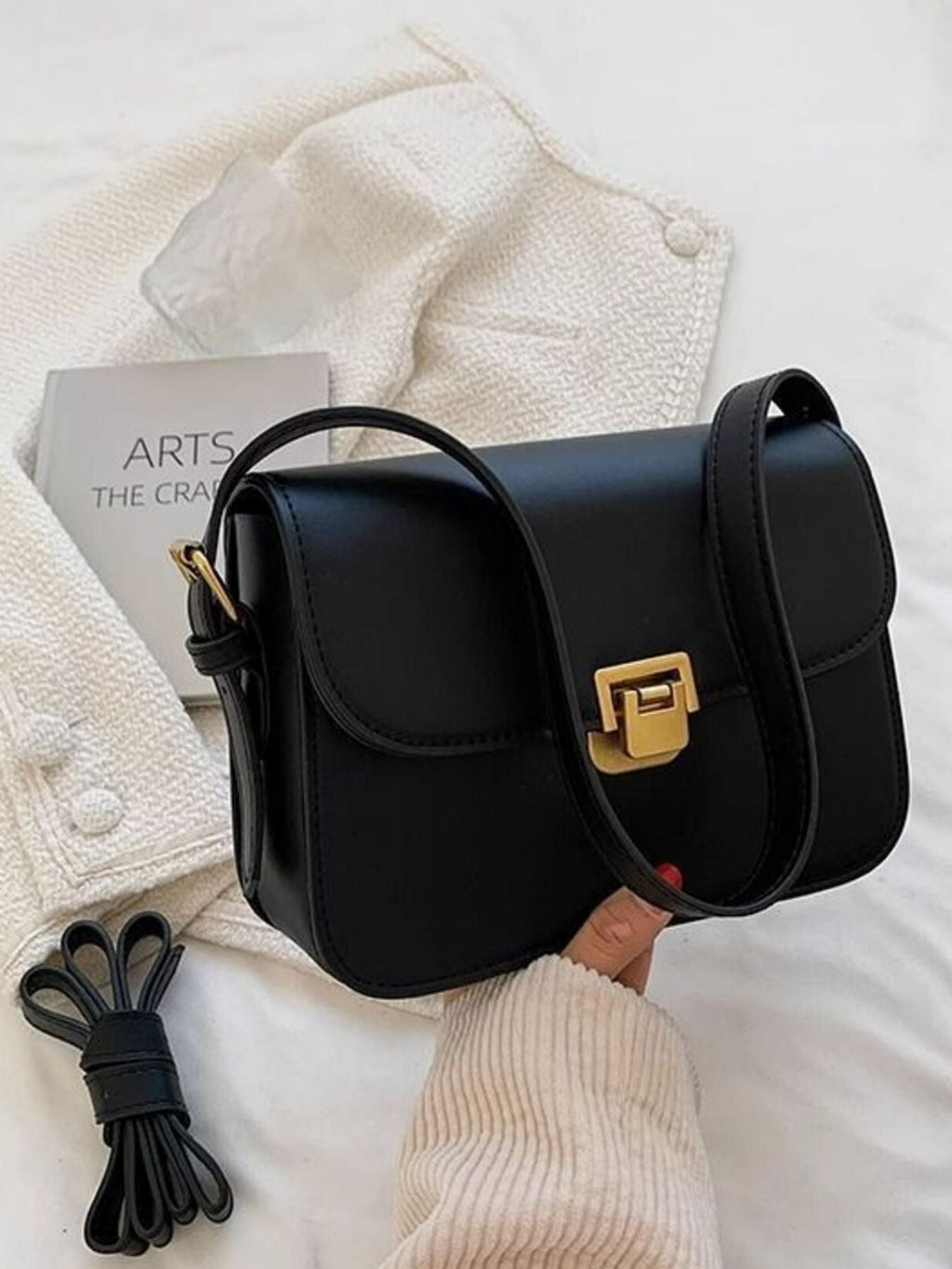 Buckle Flap Shoulder Bag
