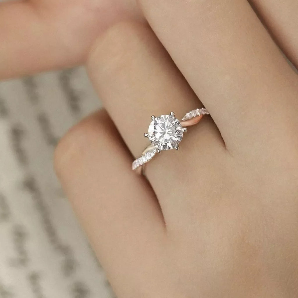 1 Carat 925 Sterling Silver Moissanite Ring