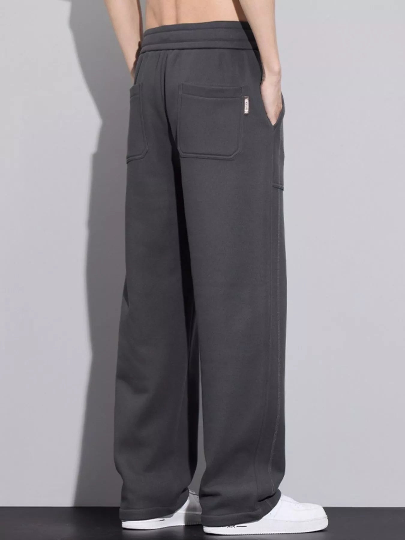 Men's Plus Size Casual Drawstring Wide-Leg Pants