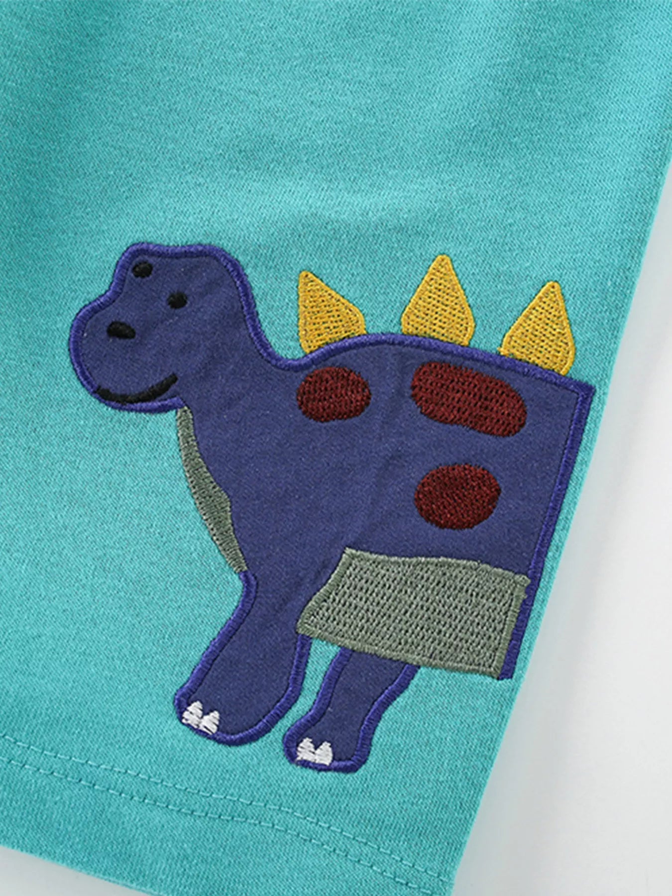 Children's Dinosaur Applique T-Shirt and Shorts Set