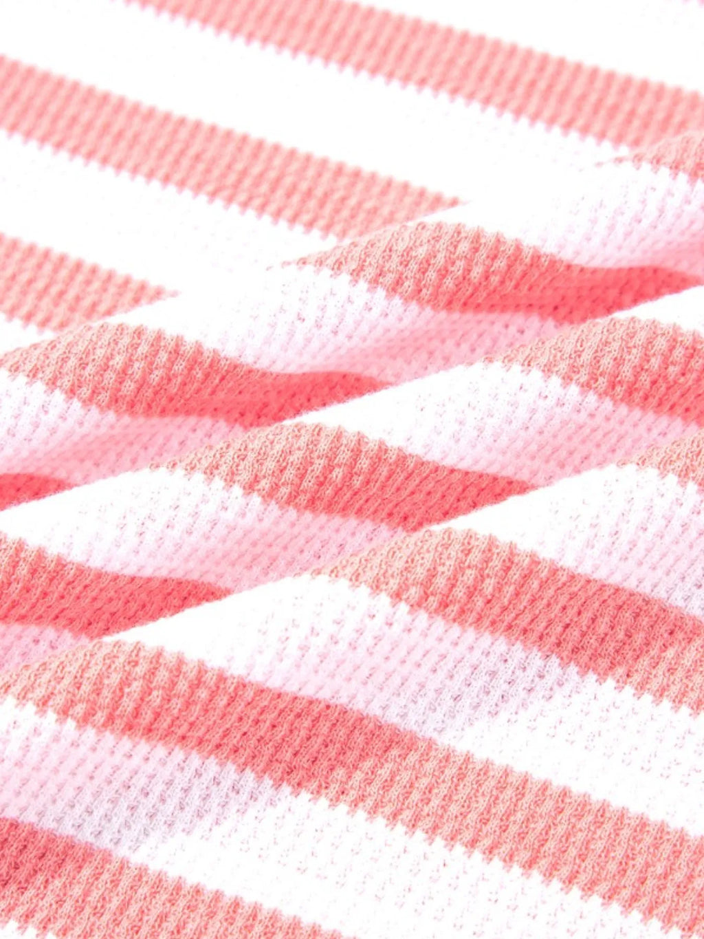 Striped Long Sleeve Ribbed Blouse
