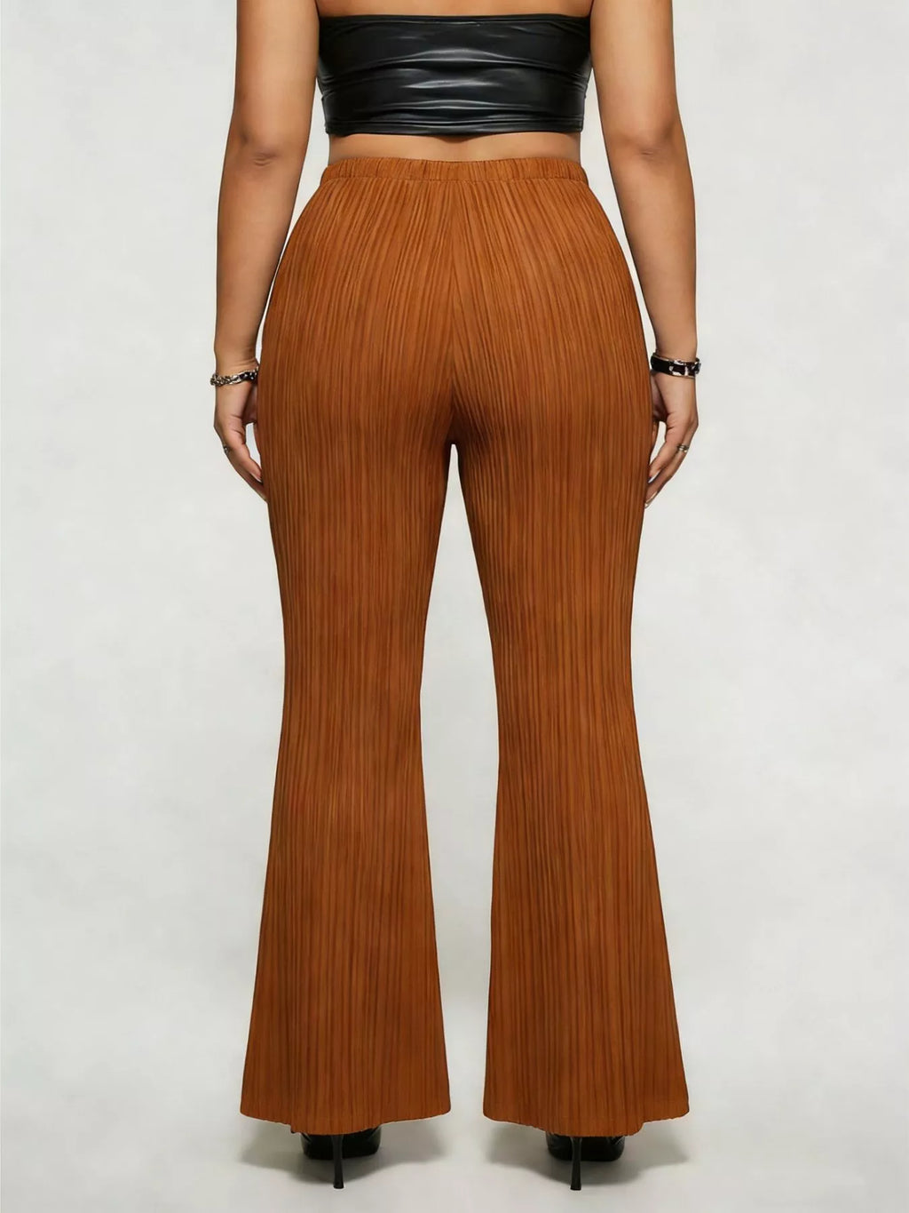 Plus Size High Waist Flare Pants