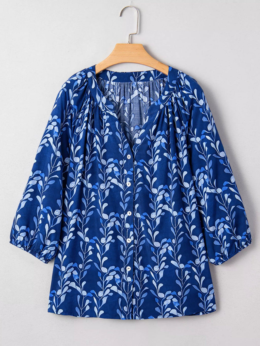 Botanical Print Button Up Shirt