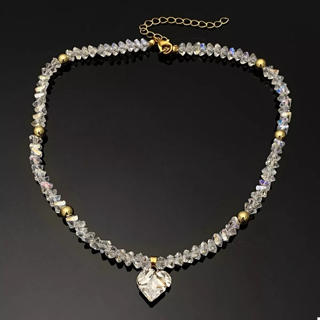 Pearl & Heart Pendant Necklace