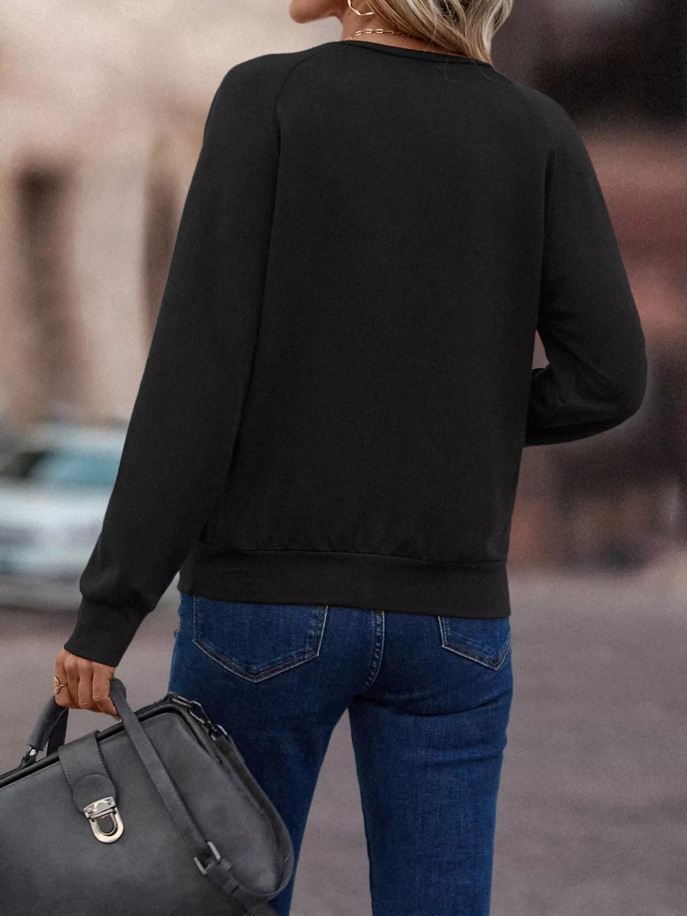 V-Neck Long Sleeve T-Shirt