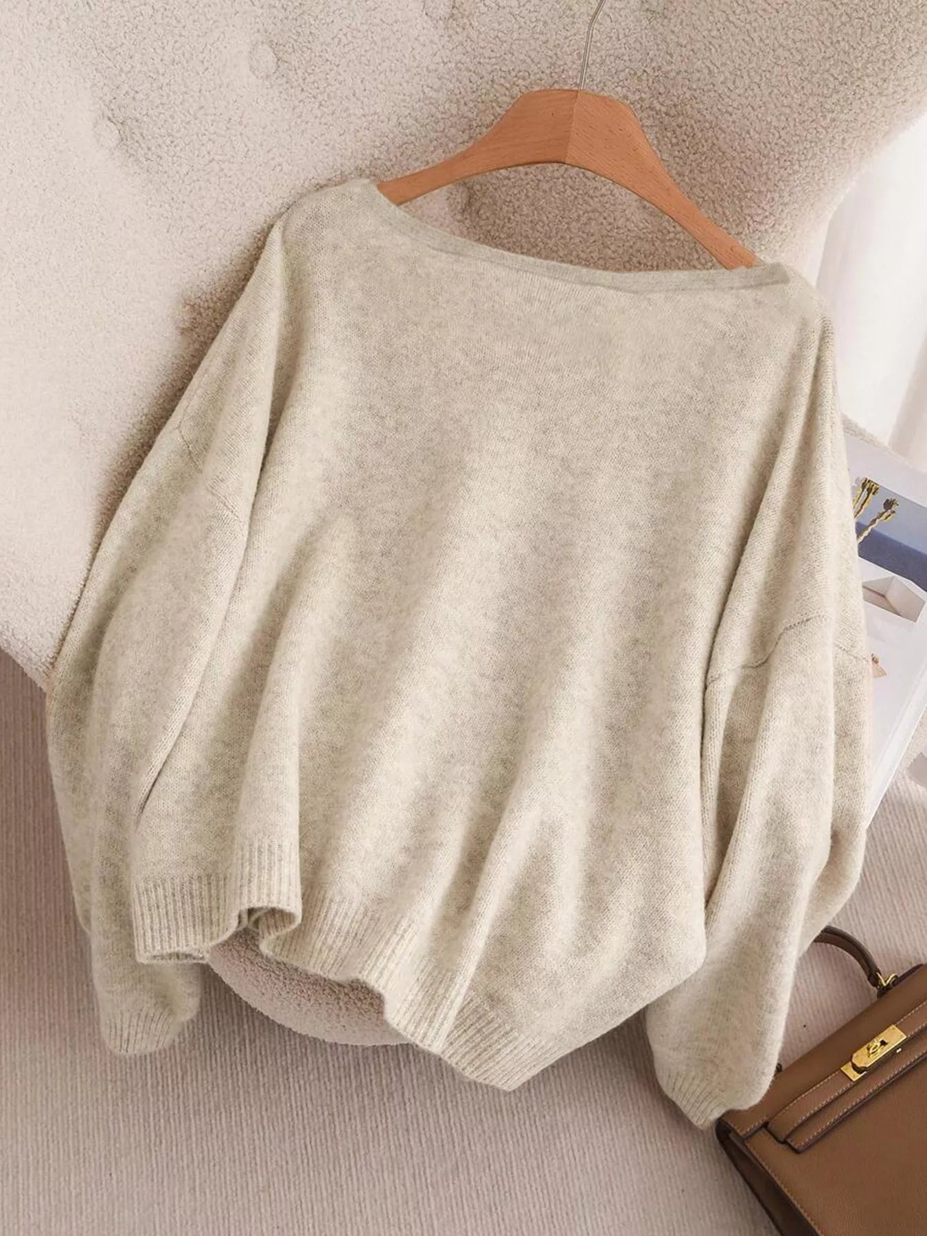Bow-knot Front V-Neck Knit Cardigan