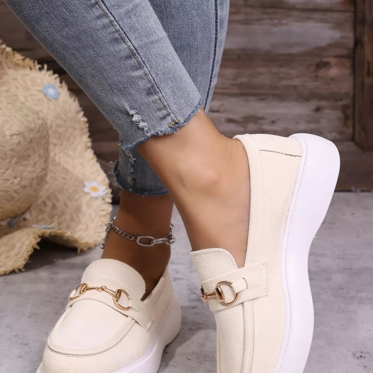 Round Toe Slip-Ons