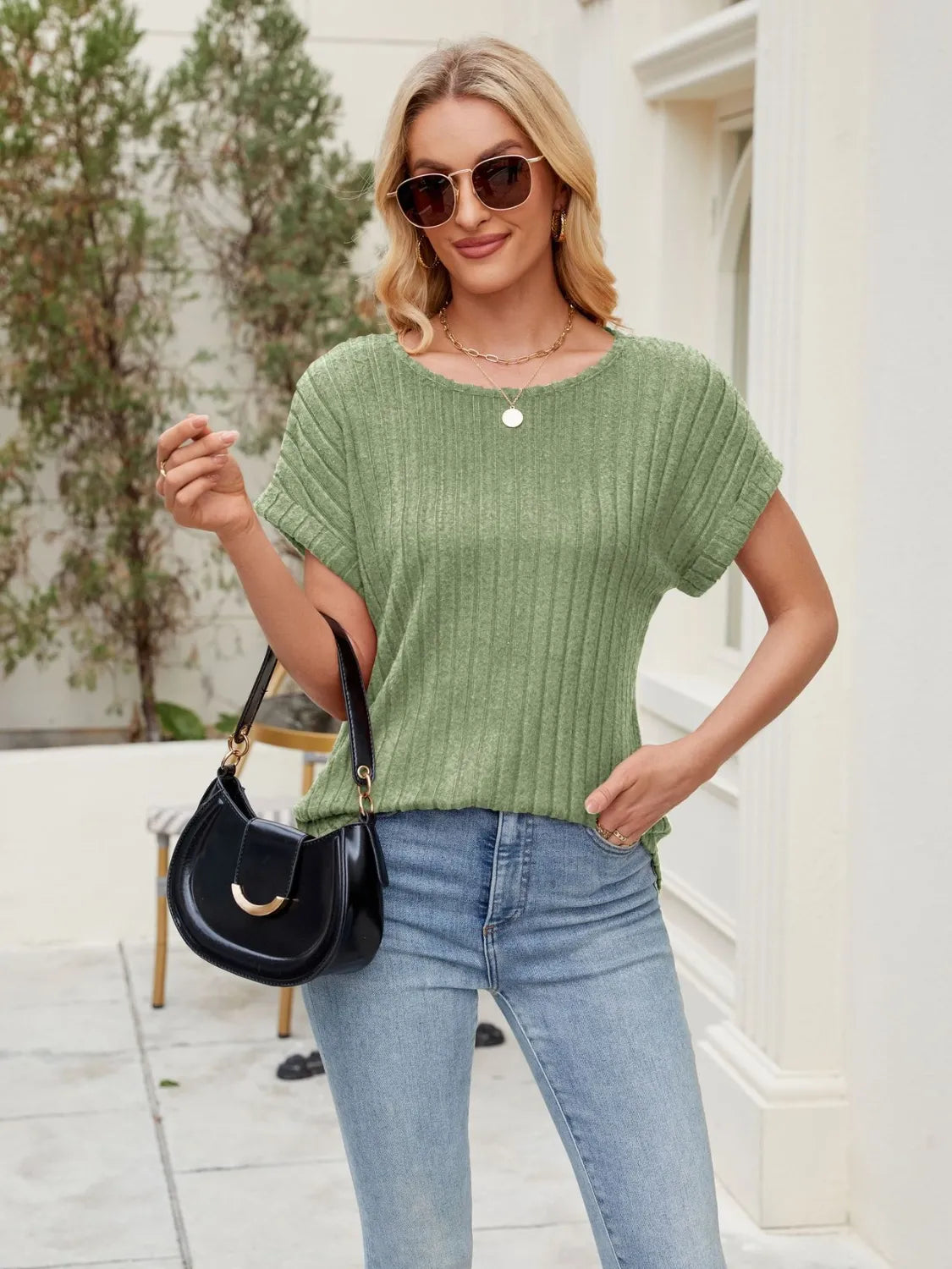 Round Neck Short Sleeve T-Shirt