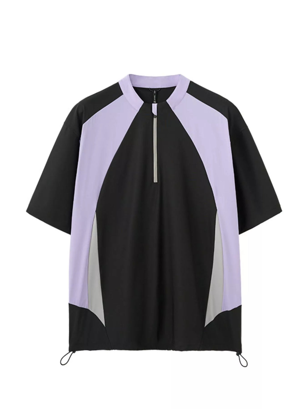 Men's Color Block Quick-Dry Half Zip T-Shirt