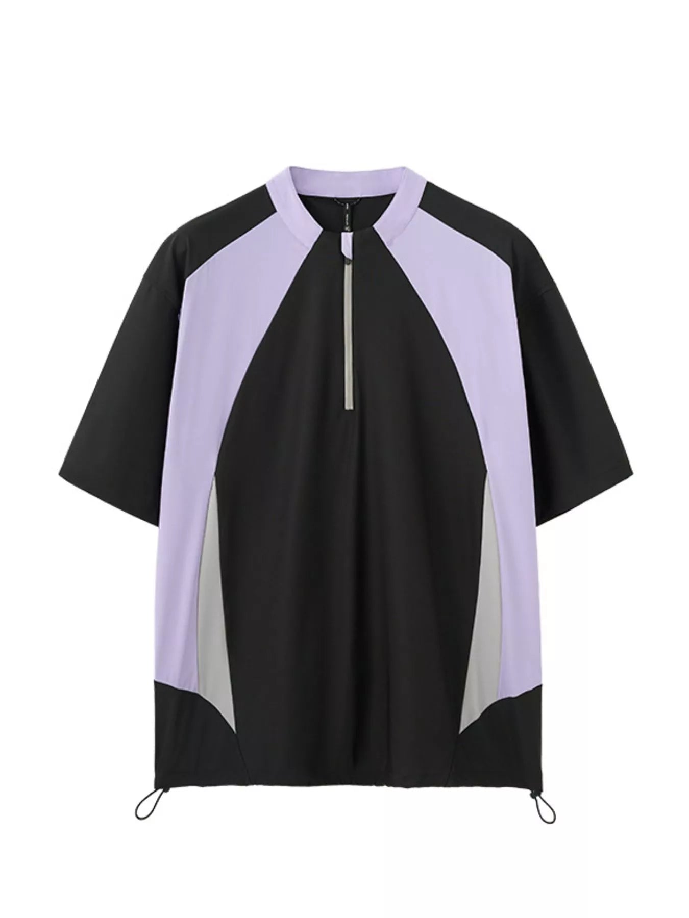 Men's Color Block Quick-Dry Half Zip T-Shirt